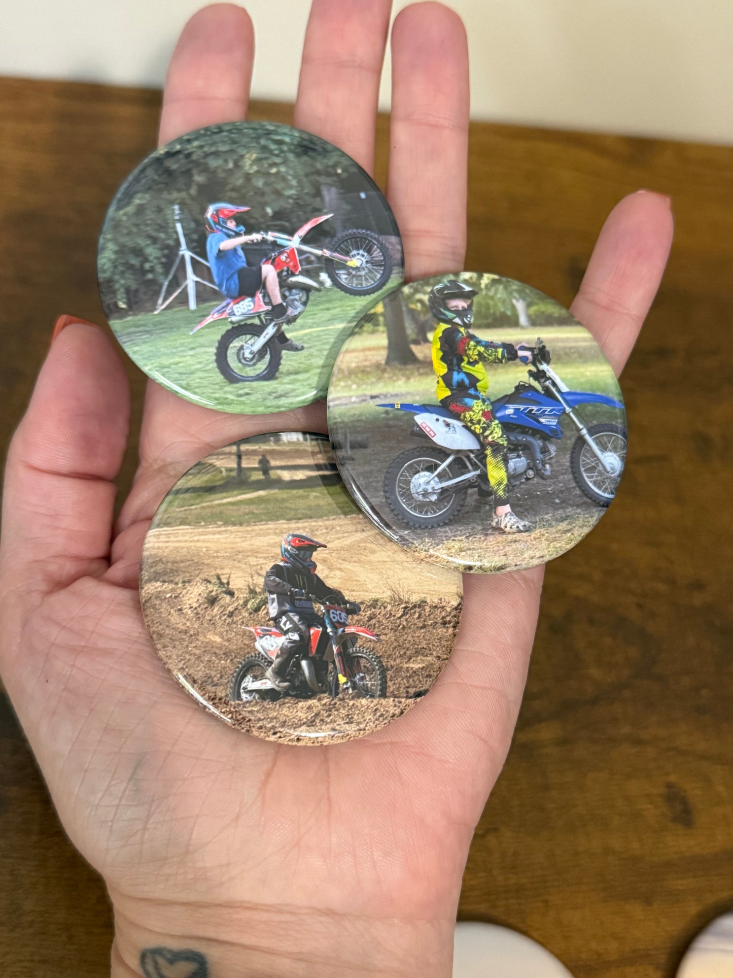 Set of 9 Round Photo Magnets